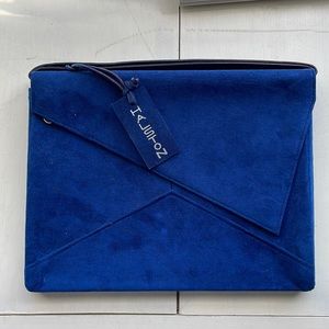 Vintage Halston and Hartmann suede clutch
